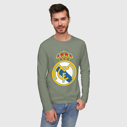 Мужской лонгслив Real Madrid FC / Авокадо – фото 3