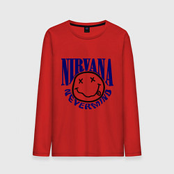 Лонгслив хлопковый мужской Nevermind Nirvana, цвет: красный