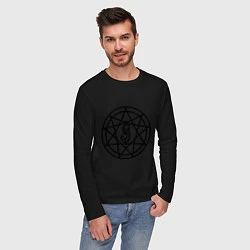 Лонгслив хлопковый мужской Slipknot Pentagram, цвет: черный — фото 2
