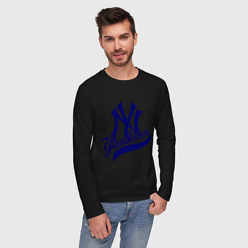 Мужской лонгслив NY - Yankees / Черный – фото 3