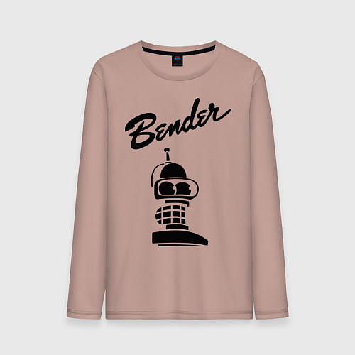 Мужской лонгслив Bender monochrome / Пыльно-розовый – фото 1