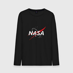 Лонгслив хлопковый мужской NASA: Space Arrow цвета черный — фото 1