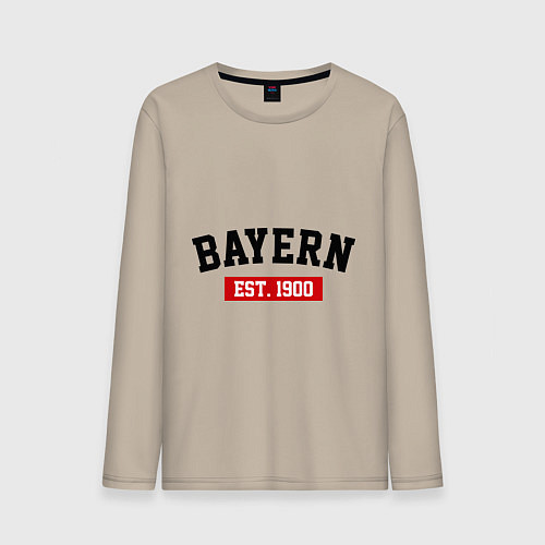 Мужской лонгслив FC Bayern Est. 1900 / Миндальный – фото 1