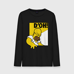 Лонгслив хлопковый мужской Homer D'OH!, цвет: черный