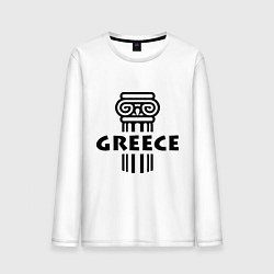 Лонгслив хлопковый мужской Греция, цвет: белый