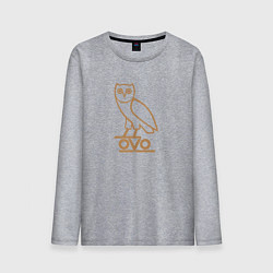 Лонгслив хлопковый мужской OVO Owl, цвет: меланж