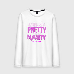 Лонгслив хлопковый мужской Call Me Pretty & Nasty, цвет: белый