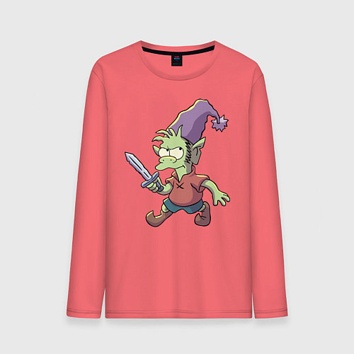 Мужской лонгслив Эльфо / Коралловый – фото 1