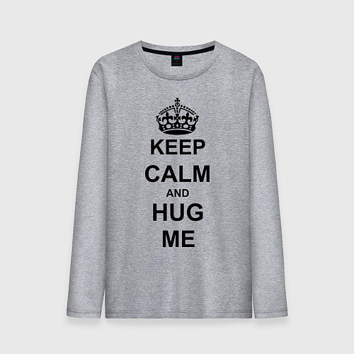 Мужской лонгслив Keep Calm & Hug Mе / Меланж – фото 1