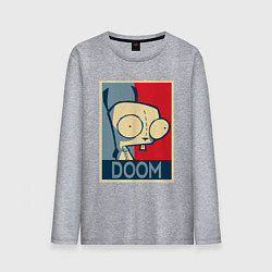 Лонгслив хлопковый мужской Doom Zim, цвет: меланж