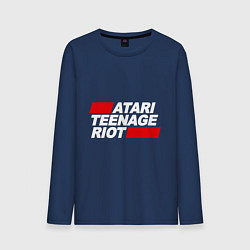 Лонгслив хлопковый мужской Atari Teenage Riot, цвет: тёмно-синий