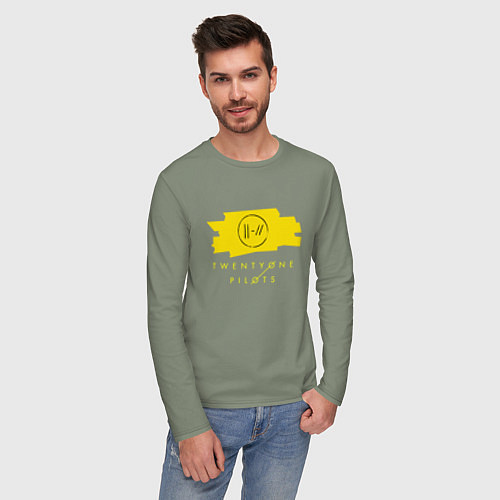 Мужской лонгслив 21 Top: Yellow Trench / Авокадо – фото 3