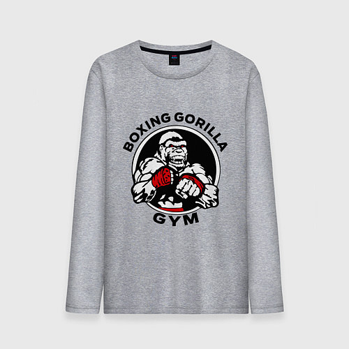 Мужской лонгслив Boxing gorilla gym / Меланж – фото 1