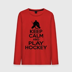 Мужской лонгслив Keep Calm & Play Hockey