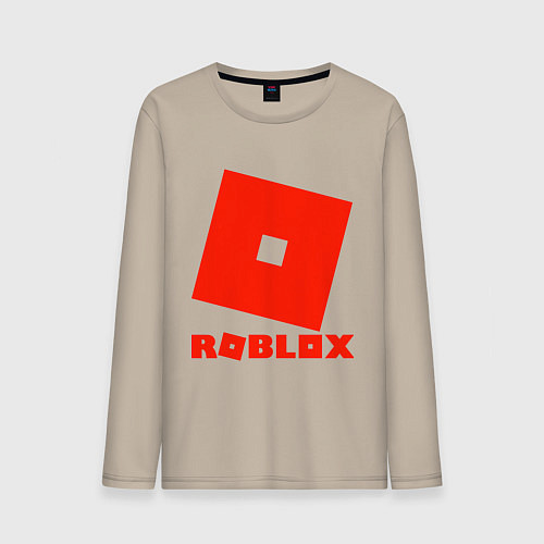 Мужской лонгслив Roblox Logo / Миндальный – фото 1