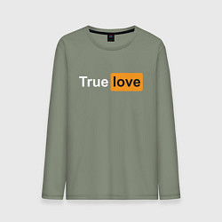 Лонгслив хлопковый мужской True Love, цвет: авокадо