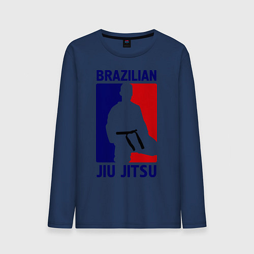 Мужской лонгслив Brazilian Jiu jitsu / Тёмно-синий – фото 1