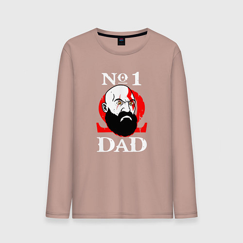 Мужской лонгслив Dad Kratos / Пыльно-розовый – фото 1