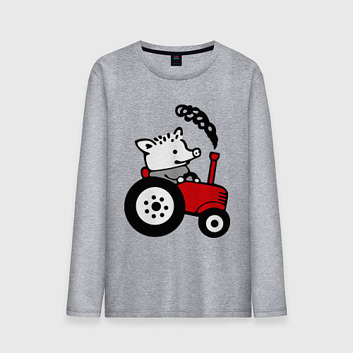 Мужской лонгслив Поросенок Петр / Меланж – фото 1