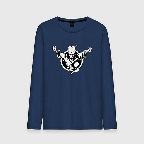 Мужской лонгслив Thunderdome logo / Тёмно-синий – фото 1