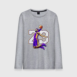 Лонгслив хлопковый мужской Леброн Джеймс, цвет: меланж