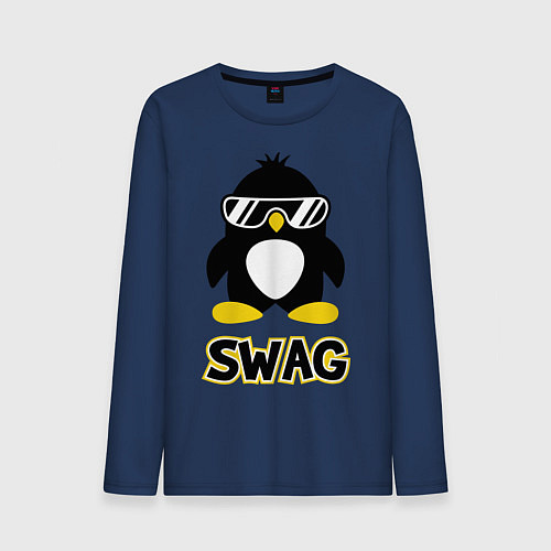 Мужской лонгслив SWAG Penguin / Тёмно-синий – фото 1