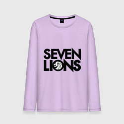 Лонгслив хлопковый мужской 7 Lions цвета лаванда — фото 1
