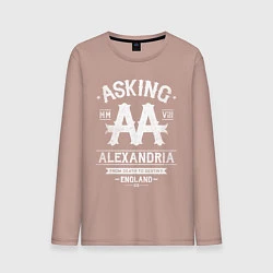 Лонгслив хлопковый мужской Asking Alexandria: England, цвет: пыльно-розовый