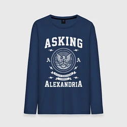 Лонгслив хлопковый мужской Asking Alexandria: USA, цвет: тёмно-синий