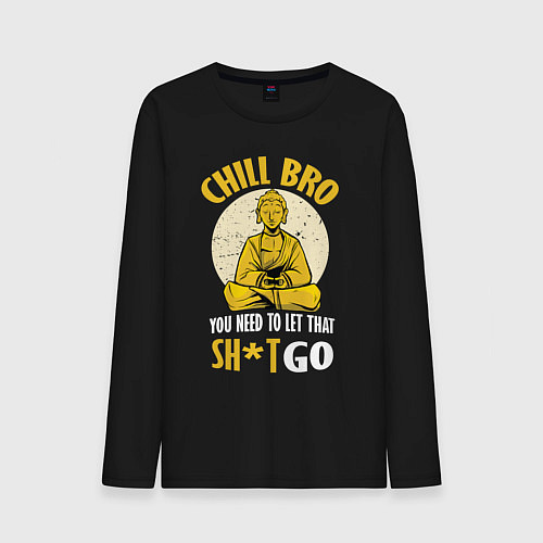Мужской лонгслив Chill Bro / Черный – фото 1