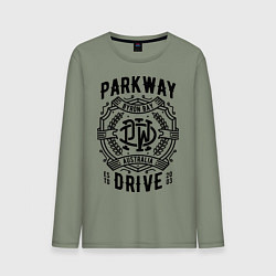 Лонгслив хлопковый мужской Parkway Drive: Australia, цвет: авокадо