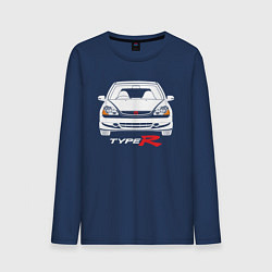 Лонгслив хлопковый мужской Honda Civic: Type R, цвет: тёмно-синий