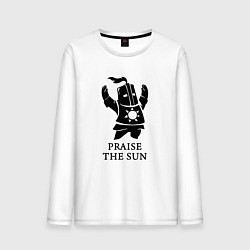 Лонгслив хлопковый мужской Praise the Sun, цвет: белый