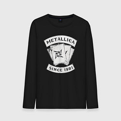 Лонгслив хлопковый мужской Metallica Since 1981, цвет: черный