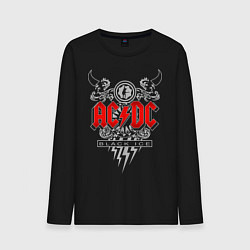 Лонгслив хлопковый мужской AC/DC: Black Ice, цвет: черный