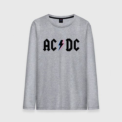 Мужской лонгслив AC/DC / Меланж – фото 1