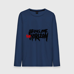 Лонгслив хлопковый мужской Bring me the horizon, цвет: тёмно-синий