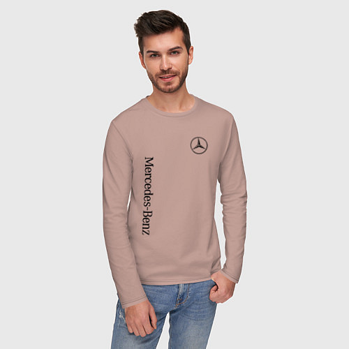 Мужской лонгслив MERCEDES-BENZ / Пыльно-розовый – фото 3