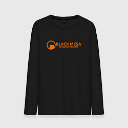 Лонгслив хлопковый мужской Black Mesa: Research Facility, цвет: черный