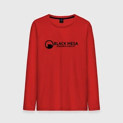 Лонгслив хлопковый мужской Black Mesa: Research Facility, цвет: красный