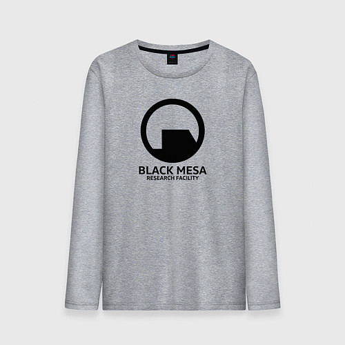 Мужской лонгслив Black Mesa: Research Facility / Меланж – фото 1
