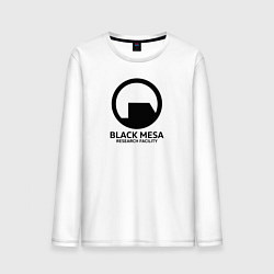 Лонгслив хлопковый мужской Black Mesa: Research Facility, цвет: белый