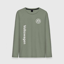 Лонгслив хлопковый мужской VOLKSWAGEN, цвет: авокадо