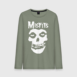 Лонгслив хлопковый мужской Misfits, цвет: авокадо