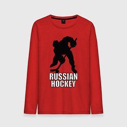 Мужской лонгслив Russian Black Hockey