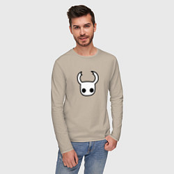 Лонгслив хлопковый мужской Hollow knight, цвет: миндальный — фото 2