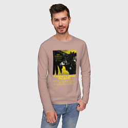 Лонгслив хлопковый мужской TOP: TRENCH, цвет: пыльно-розовый — фото 2