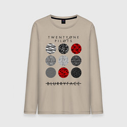 Лонгслив хлопковый мужской TOP: Blurryface, цвет: миндальный