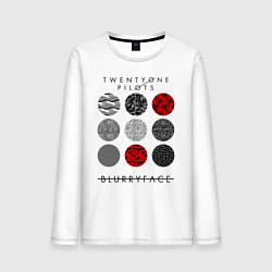 Лонгслив хлопковый мужской TOP: Blurryface, цвет: белый