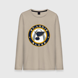 Лонгслив хлопковый мужской St Louis Blues, цвет: миндальный